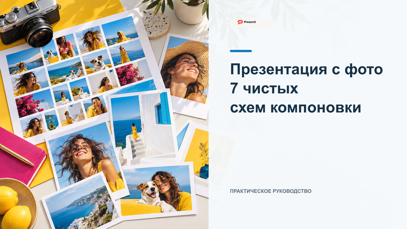 Презентация с фото: 7 схем компоновки без визуального шума