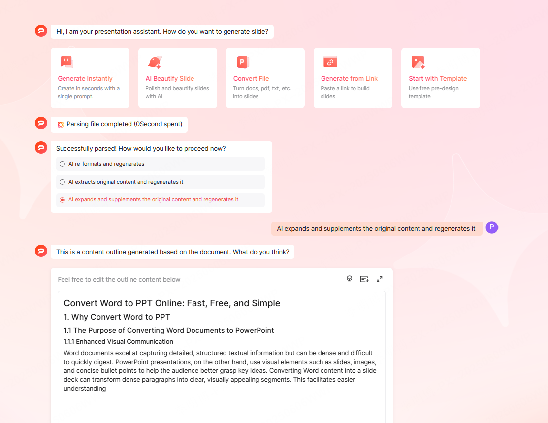 free word to ppt convert