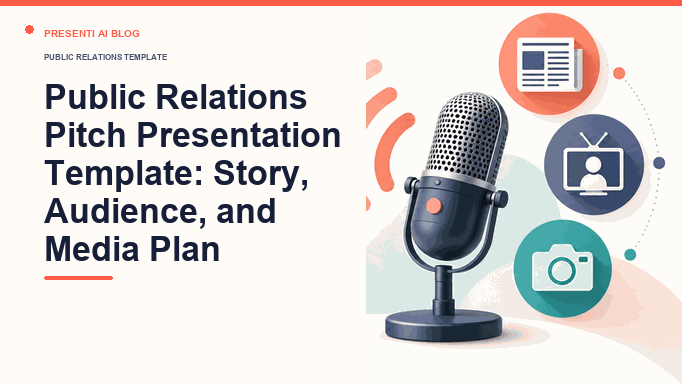 Public Relations Pitch Presentation Template: Story, Audience, and Media Plan