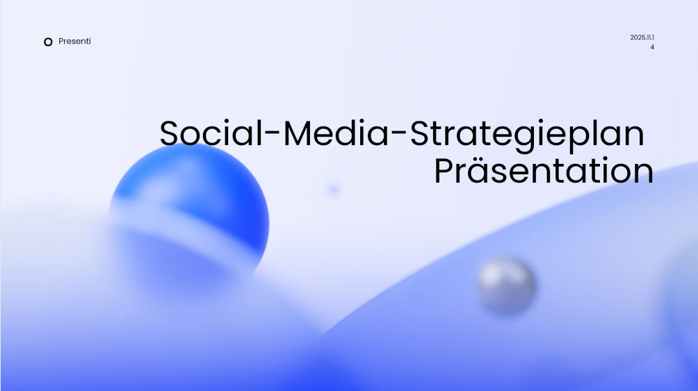 Vorlage für eine Präsentation zum Social-Media-Strategieplan