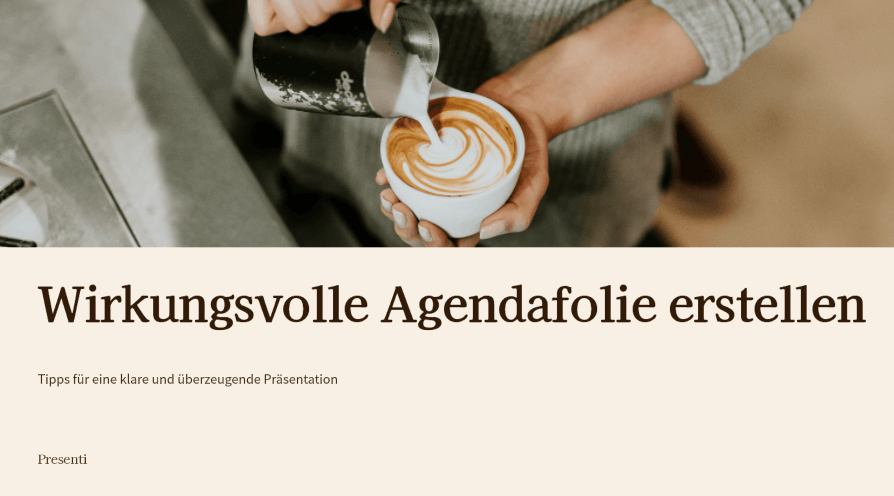 Wie Sie eine wirkungsvolle Agendafolie mit einem KI-Präsentationsersteller erstellen
