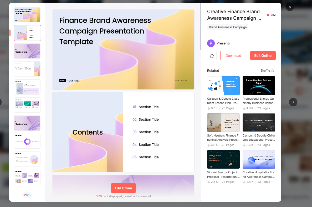 ai generate ppt templates