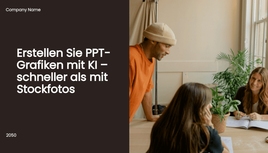 Erstellen Sie PPT-Grafiken mit KI – schneller als mit Stockfotos