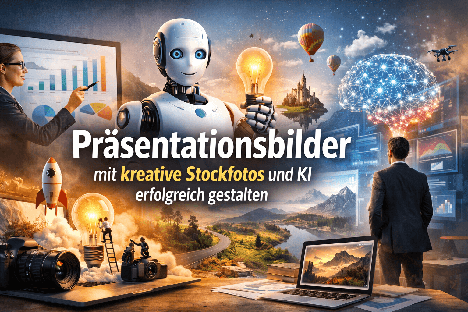 Präsentationsbilder mit kreative Stockfotos und ki erfolgreich gestalten