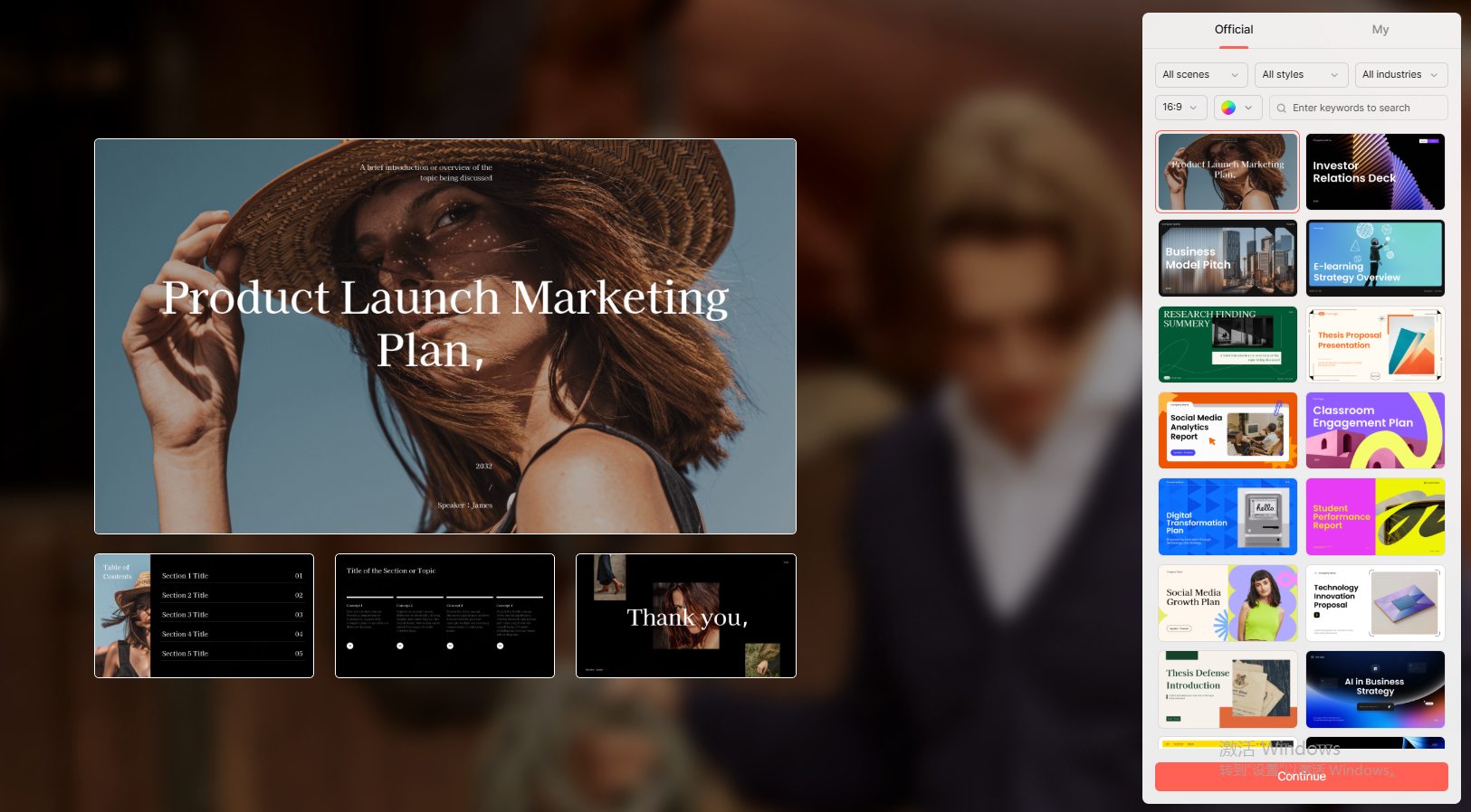 ai generate ppt templates