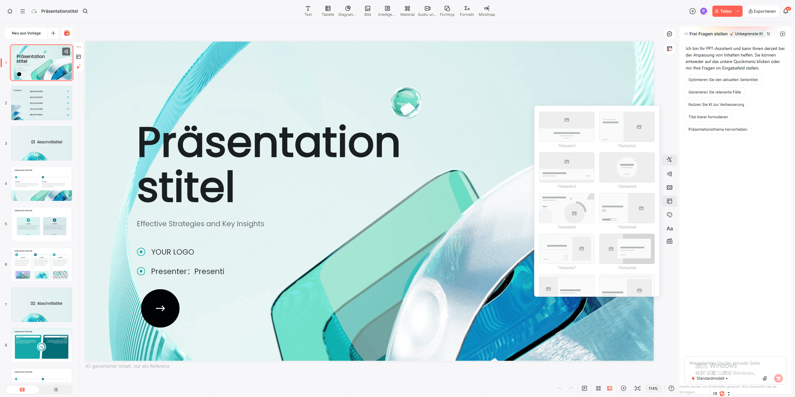 presenti editor