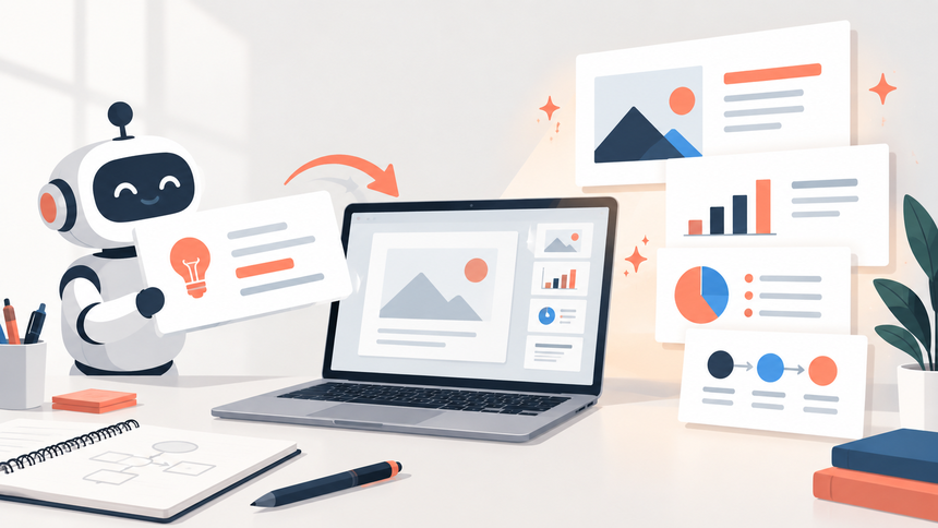 Editorial illustration for (3) AI Powered PPT Generation Tools