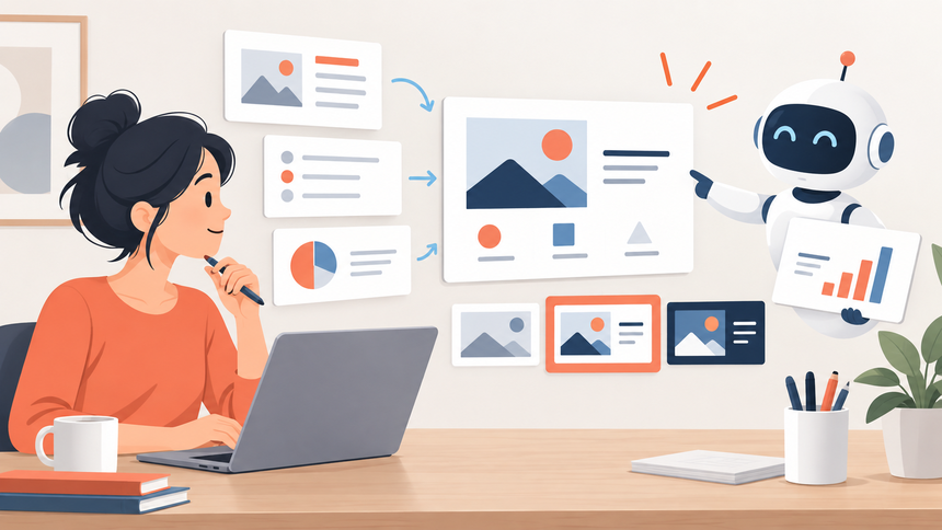 Editorial illustration for Using AI Assisted Presentation Tools