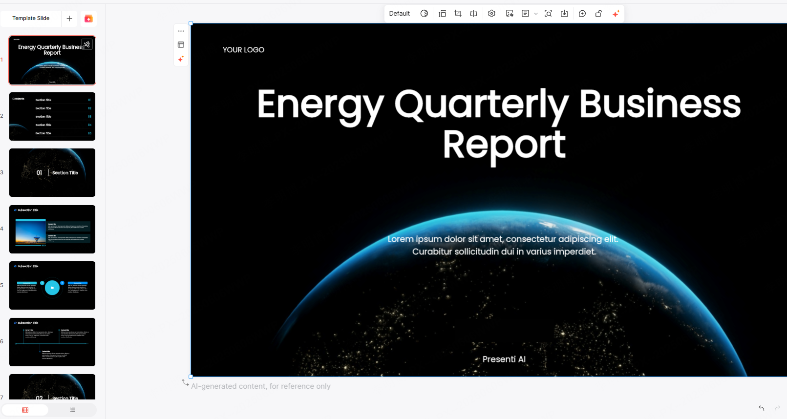 ai edit ppt templates