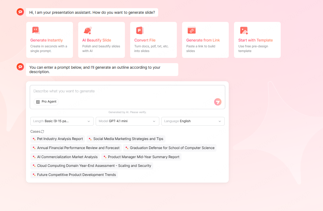 ai presentation tool
