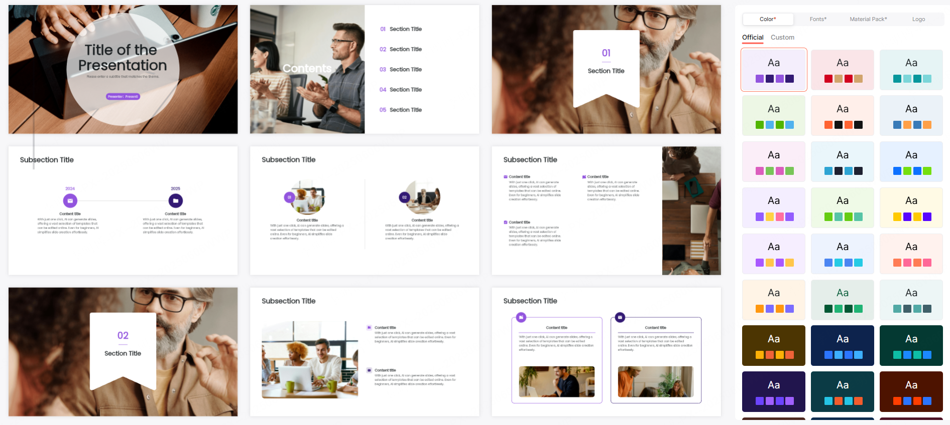 ai custom ppt templates