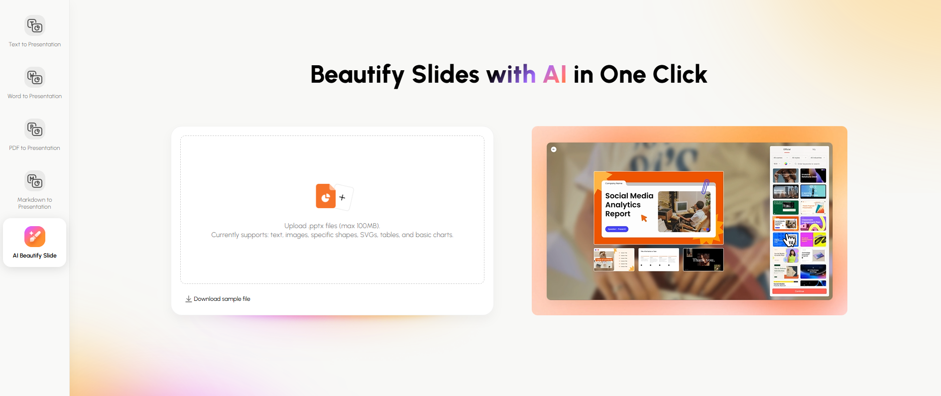 ai beautify slides