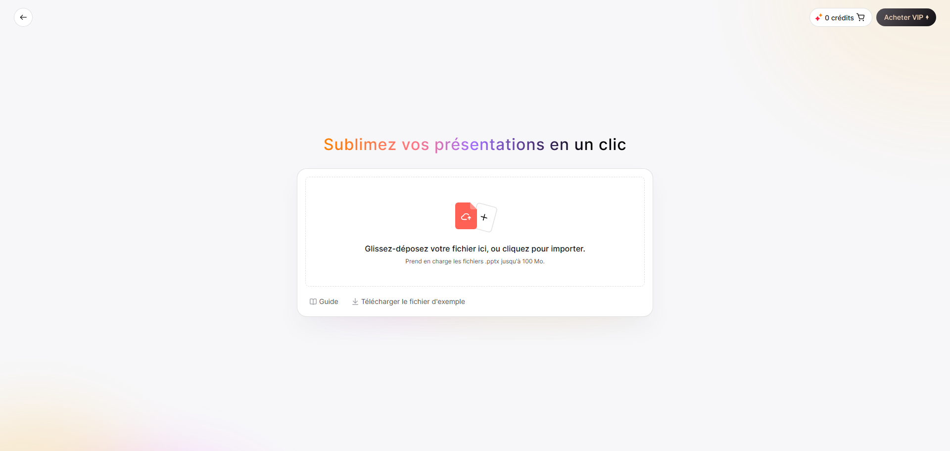 Import d’un fichier dans la fonction Améliorer le design