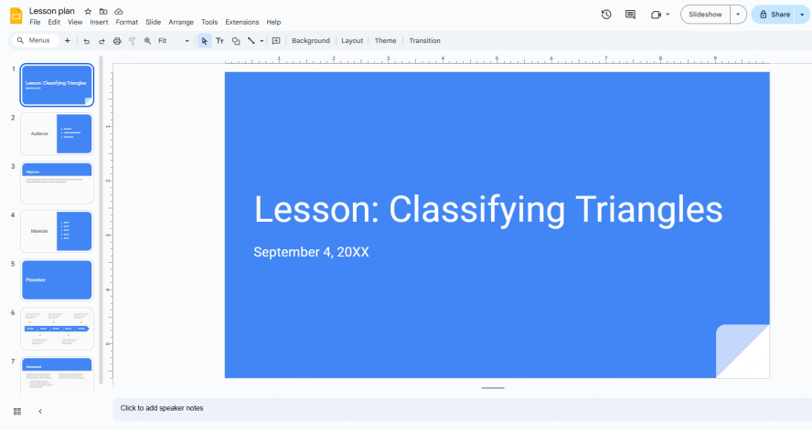 Lesson: Classifying Triangles