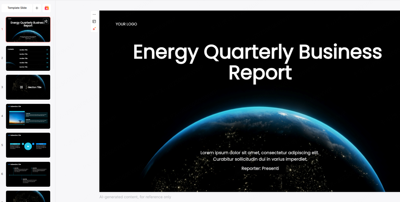 ai generate ppt templates