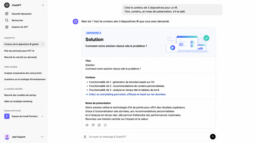 chatgpt powerpoint gratuit