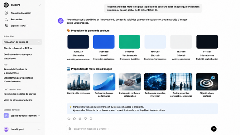 créer un powerpoint avec chatgpt