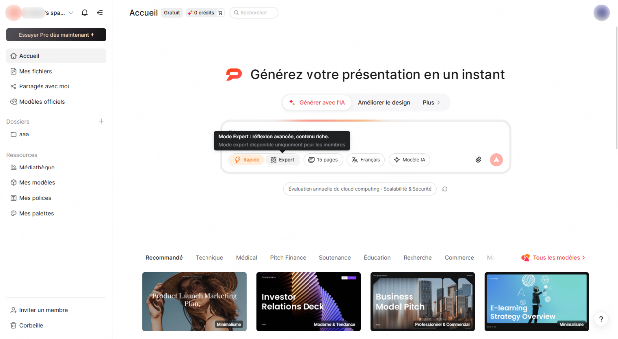 créer un powerpoint avec ia