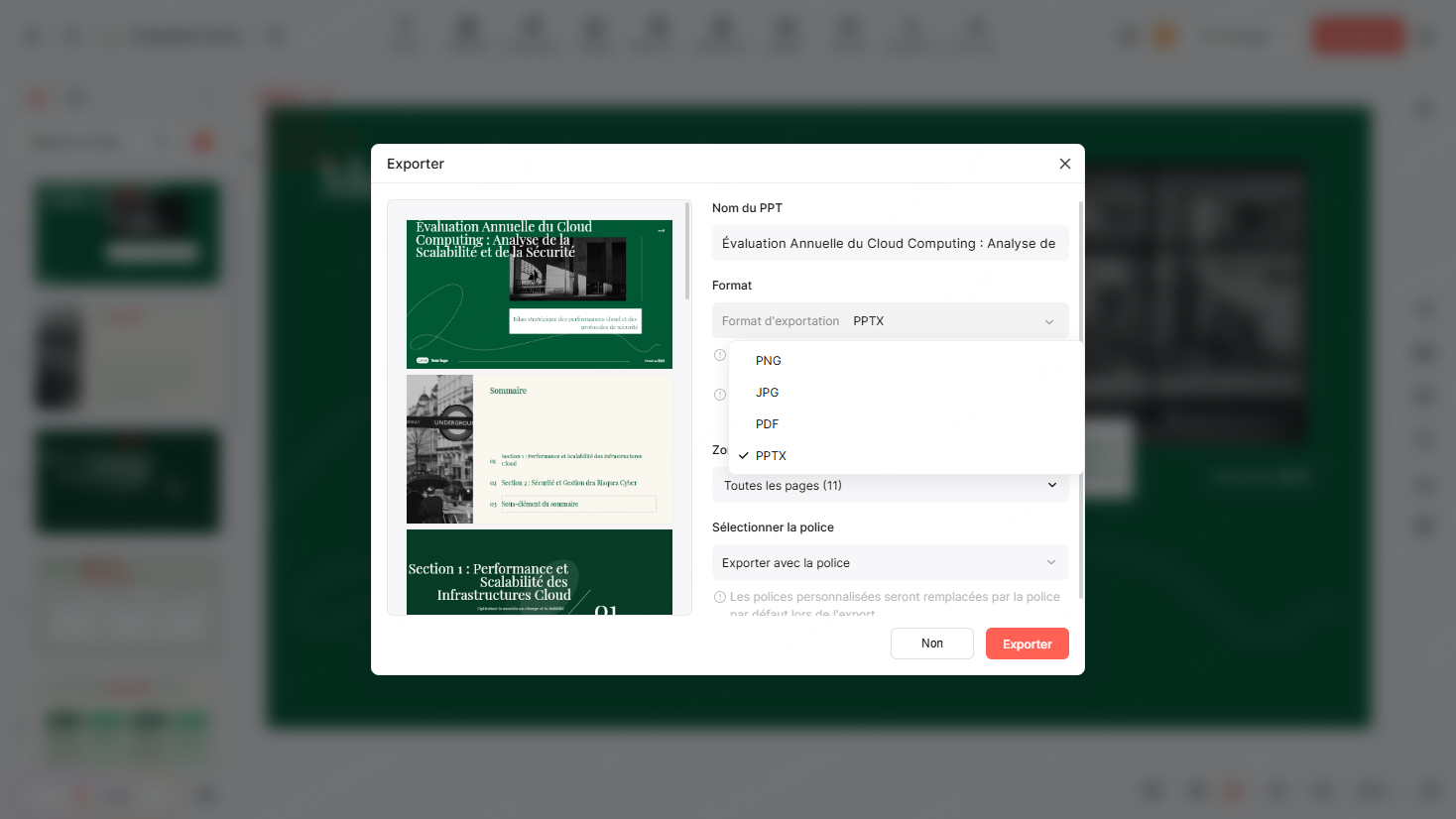 créer un powerpoint avec ia