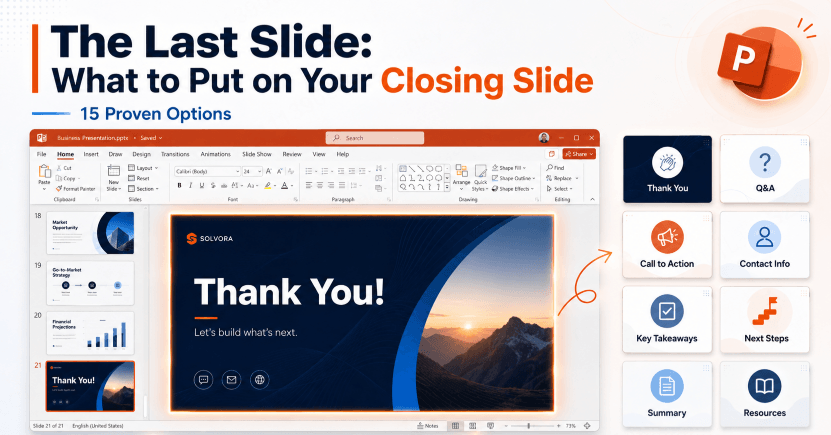 The Last Slide: What to Put on Your Closing Slide (15 Proven Options)