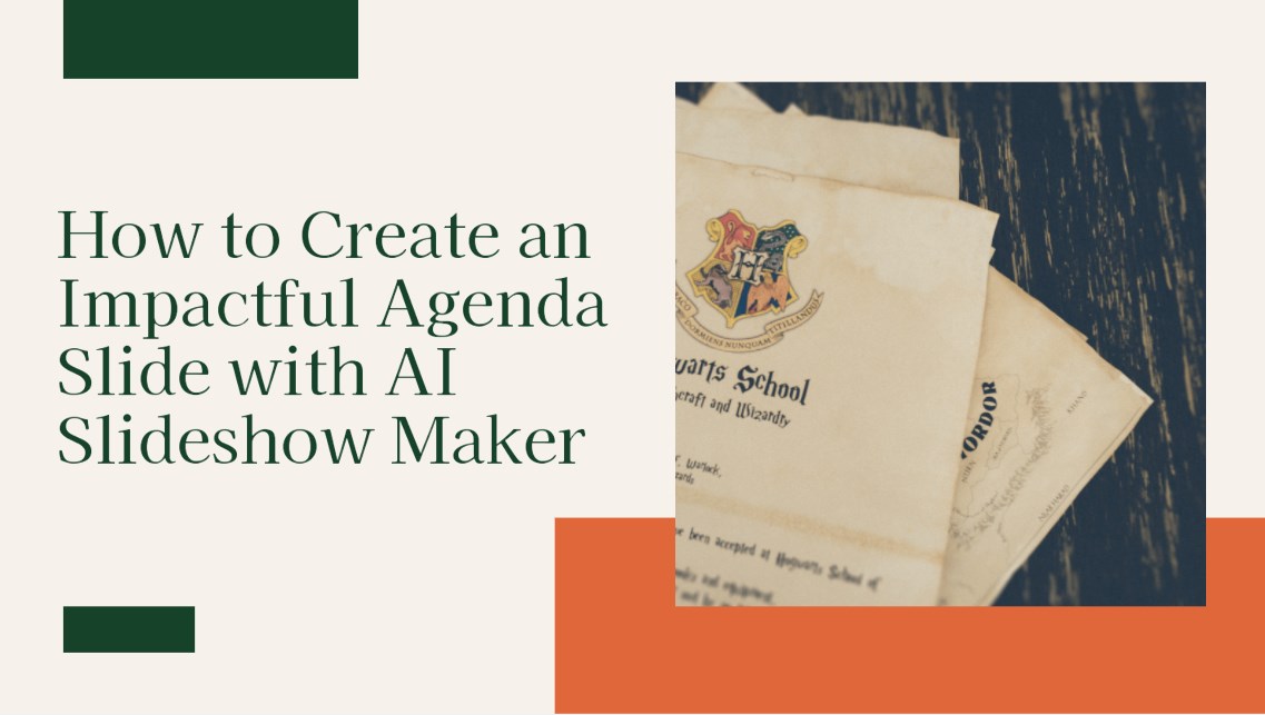 How to Create an Impactful Agenda Slide with AI Slideshow Maker