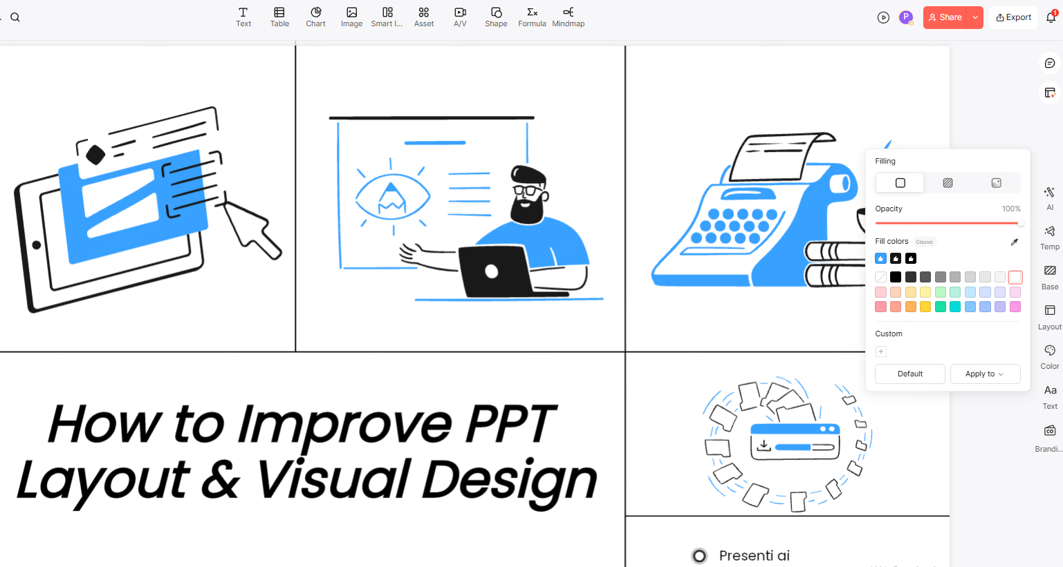 powerpoint background fill