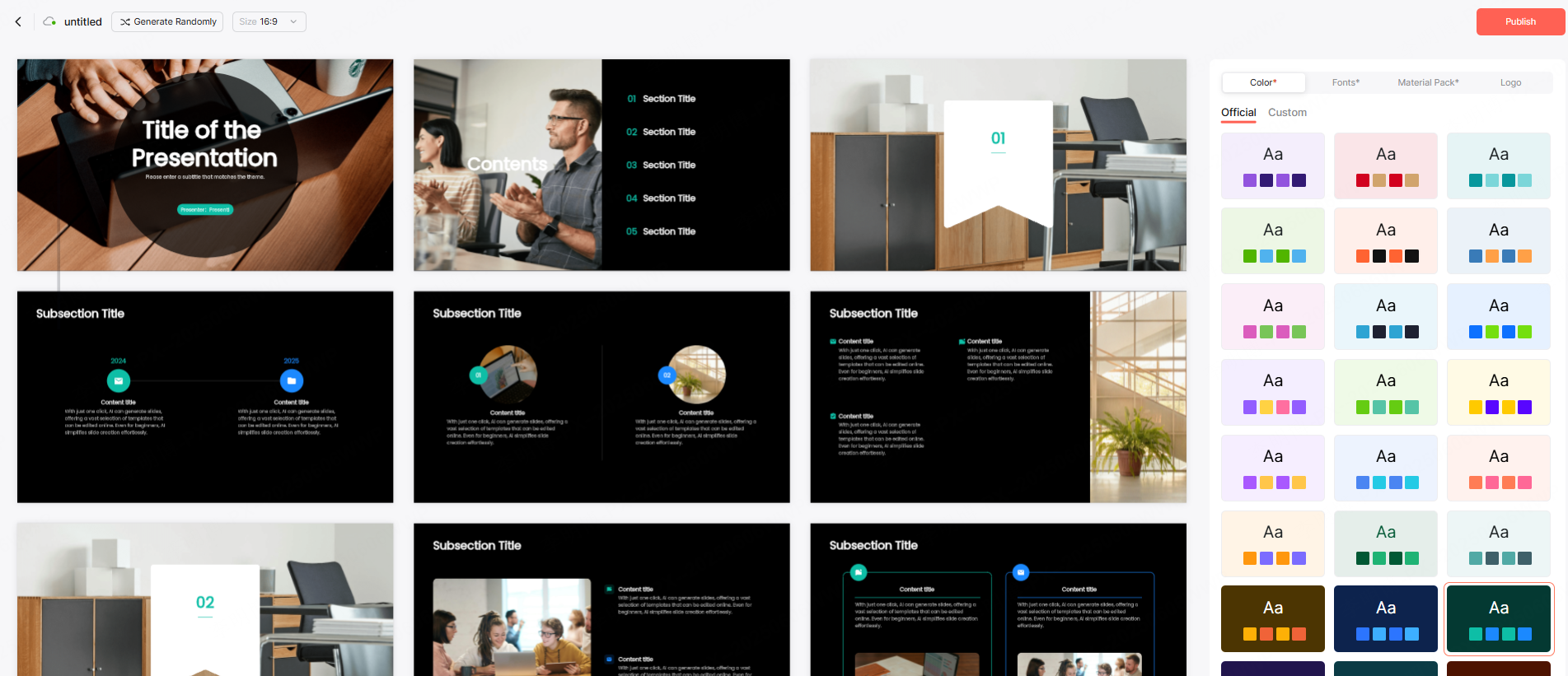 ai generate ppt templates