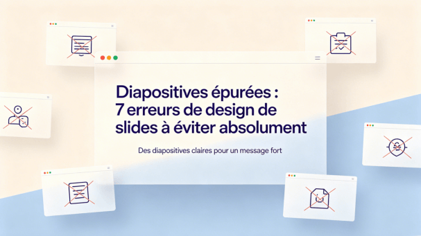 Diapositives épurées : 7 erreurs de design de slides à éviter absolument