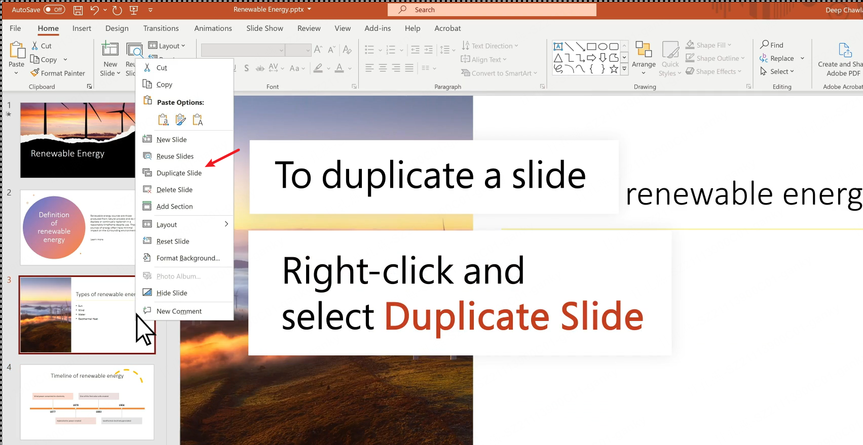 How to Copy a Slide in PowerPoint