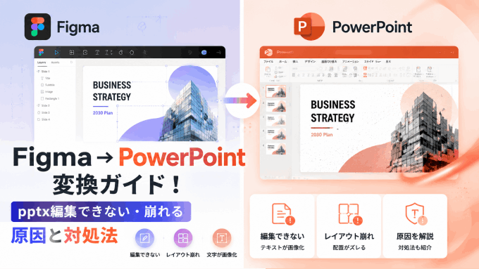Figma PowerPoint変換ガイド！pptx編集できない・崩れる原因と対処法
