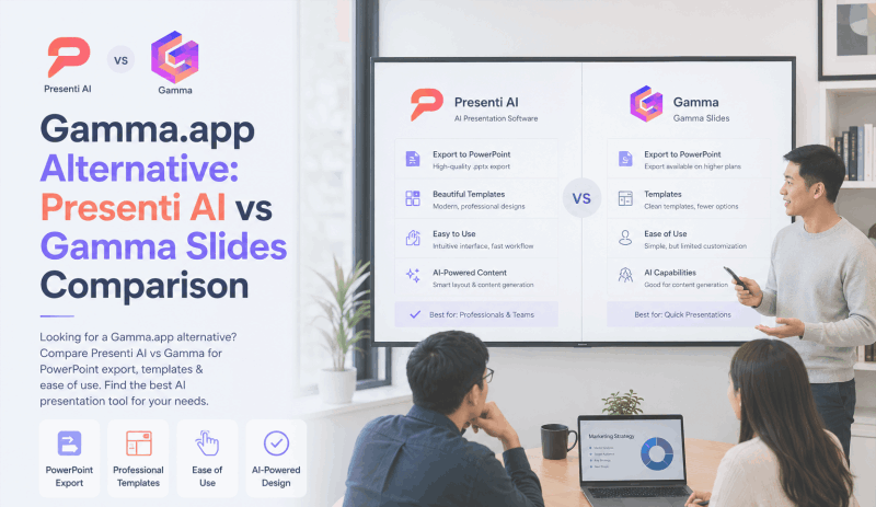 Gamma.app Alternative: Presenti AI vs Gamma Slides Comparison (2026)