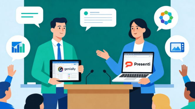Genially vs Presenti : Lequel choisir pour créer des cours interactifs en classe ?