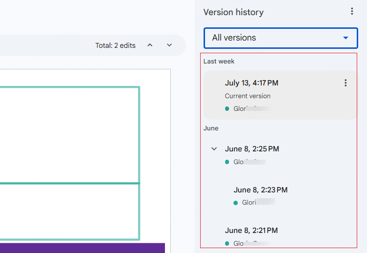 Google Slides AI Checker version history
