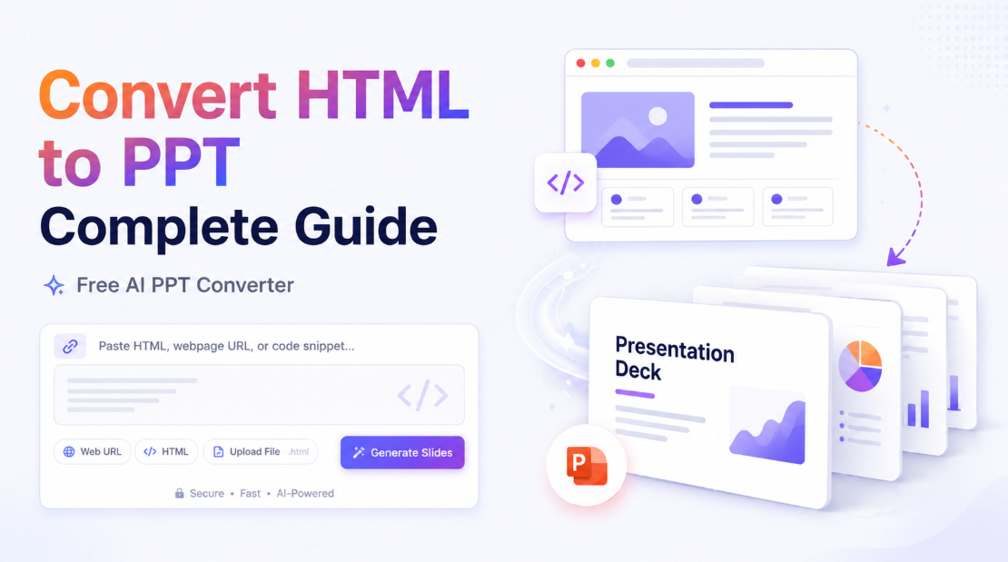 HTML to PPT Complete Guide: How to Convert Web Content into Editable Presentations