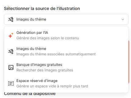 Dès la conception : configurer la source d'illustration en amont