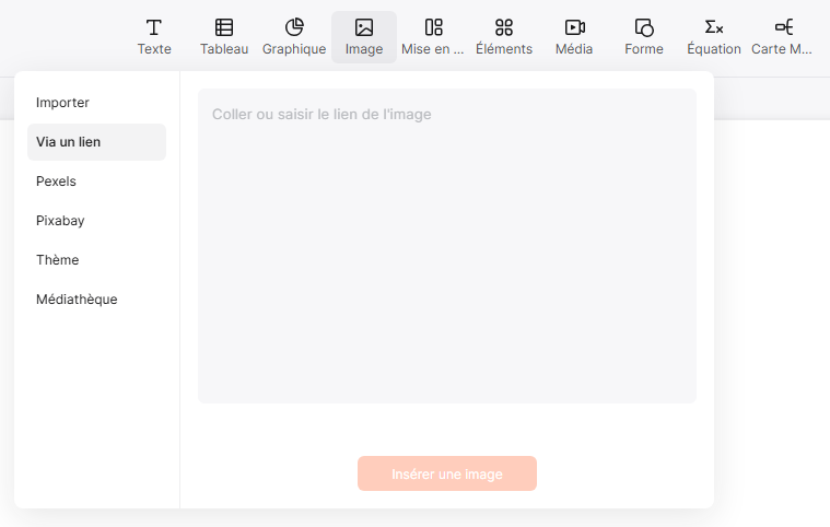 L'insertion par lien direct (URL)
