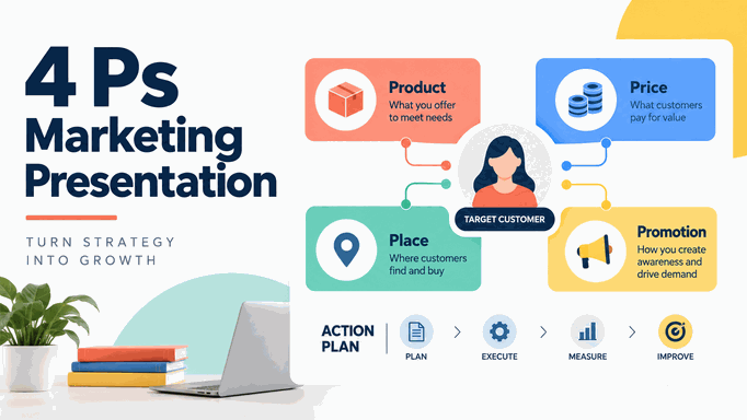 The 4 Ps of Marketing Presentation: A Visual Framework and AI Slide Guide