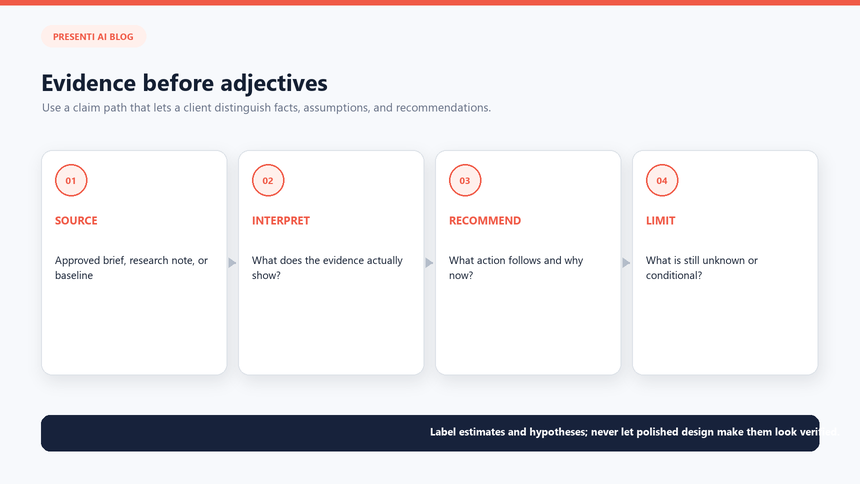 Conceptual marketing proposal measurement loop from objective to metric, review, and next decision