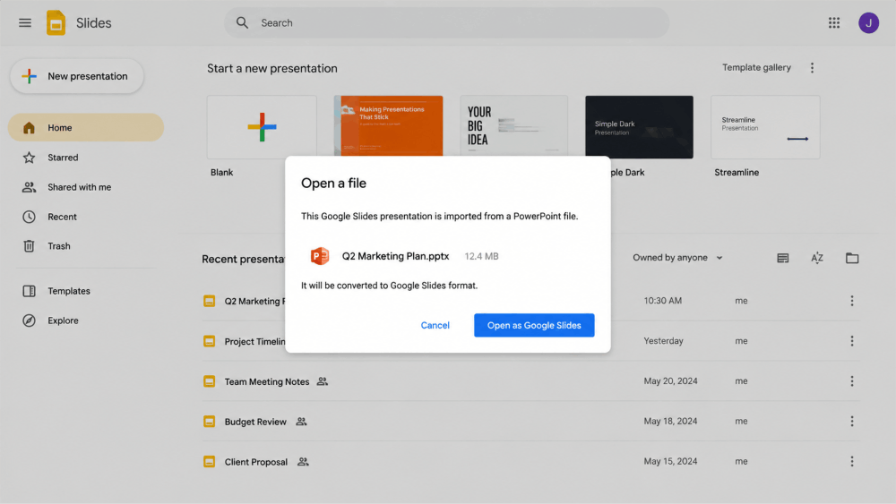 google slides ai maker