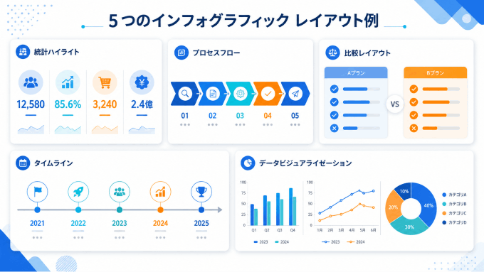 インフォグラフィックテンプレートの主な種類