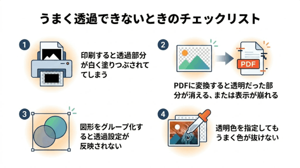 うまく透過できないとき