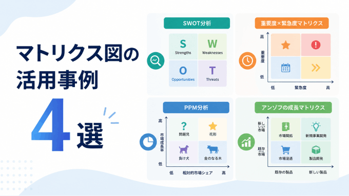 マトリクス図の活用事例4選