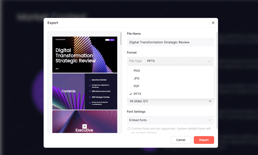 pdf to presentation ai