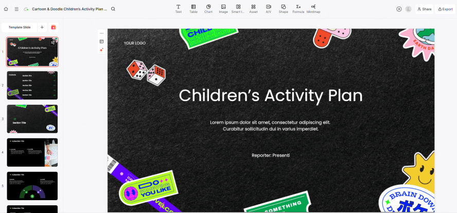 Children’s Activity Plan