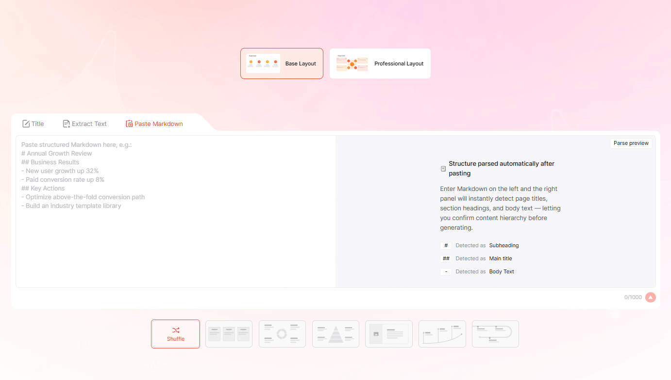 insert slide with markdown