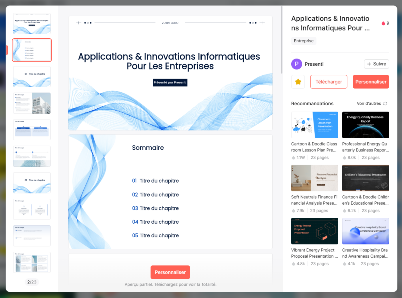 modèle présentation powerpoint gratuit