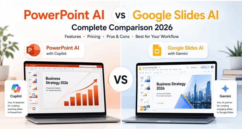 PowerPoint AI vs Google Slides AI: Complete Comparison 2026
