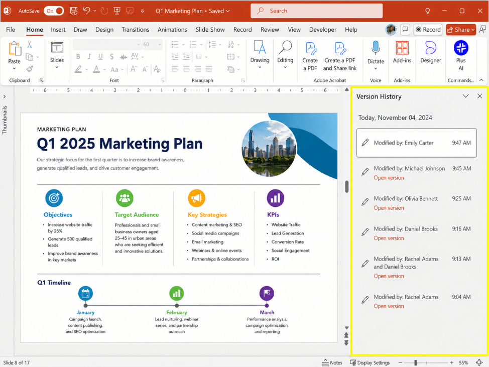 powerpoint version history