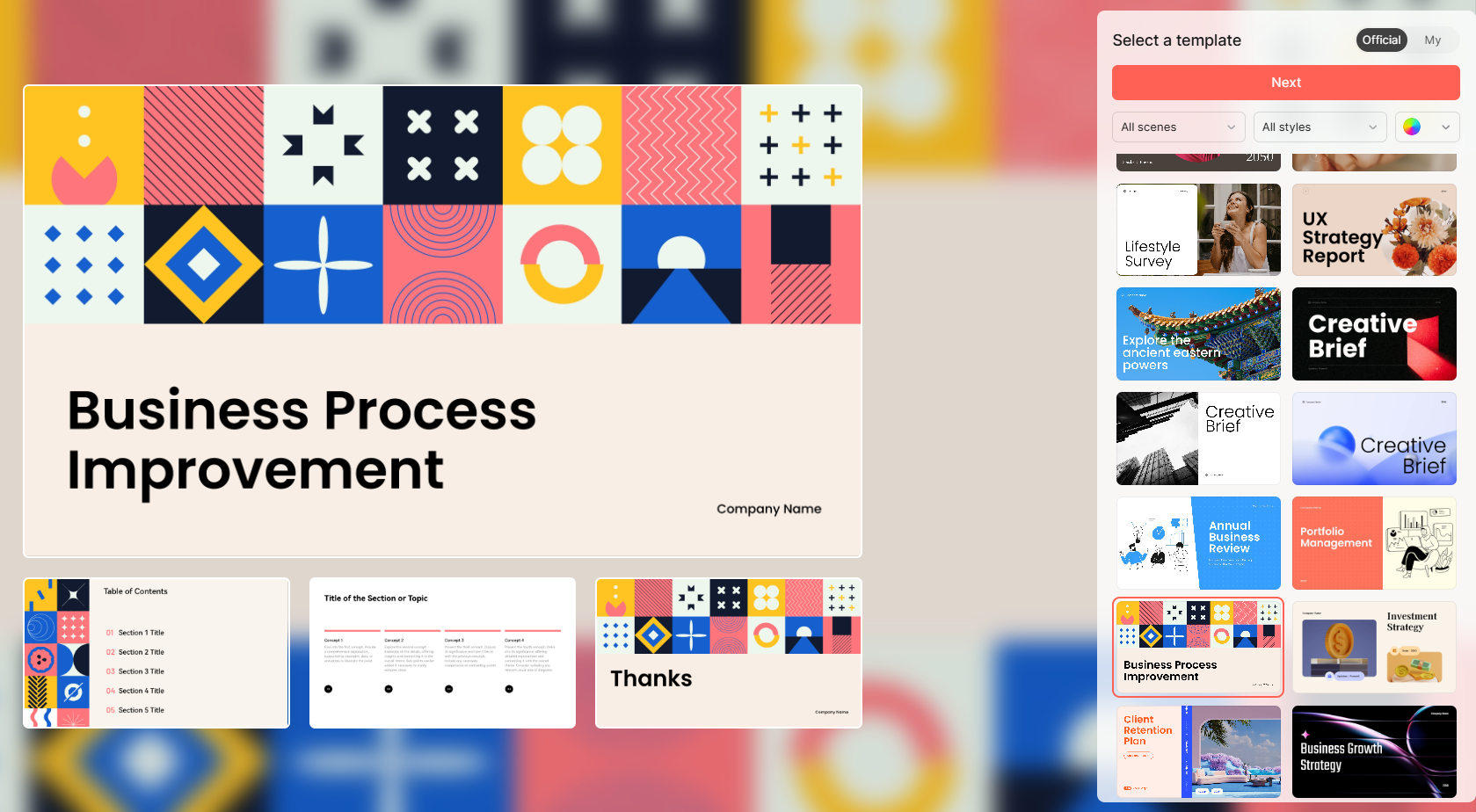 presenti-business-template