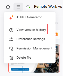 presenti ai presentation view version history